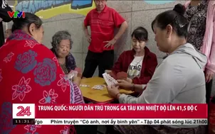 Trung Quốc: Người dân trú trong ga tàu khi nhiệt độ lên 41,5 độ C