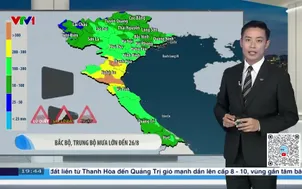 Bản tin thời tiết 19h45 - 24/8/2025