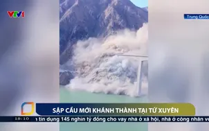 Sập cầu mới khánh thành tại Tứ Xuyên