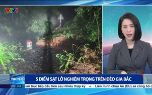 5 điểm sạt lở nghiêm trọng trên đèo Gia Bắc