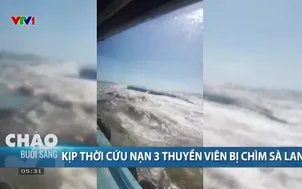 Kịp thời cứu nạn 3 thuyền viên bị chìm sà lan