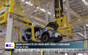 Doanh số bán ô tô của Trung Quốc tháng 11 giảm mạnh