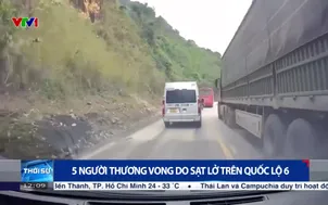 5 người thương vong do sạt lở trên quốc lộ 6