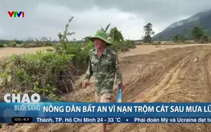 Nông dân bất an vì nạn trộm cát sau mưa lũ