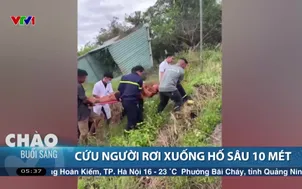 Cứu người rơi xuống hố sâu 10 mét