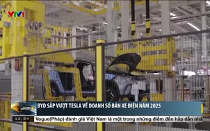 BYD sắp vượt Tesla về doanh số bán xe điện năm 2025