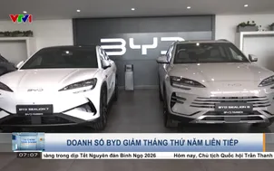 Doanh số BYD giảm tháng thứ năm liên tiếp