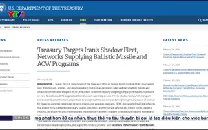 Mỹ siết chặt lệnh trừng phạt Iran