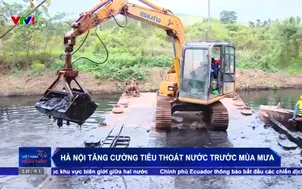 Hà Nội tăng cường tiêu thoát nước trước mùa mưa