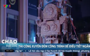 Thi công xuyên đêm công trình bể điều tiết ngầm