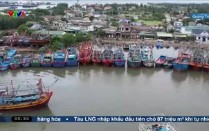 Nhiều tàu thuyền mắc cạn do cửa biển bị bồi lấp