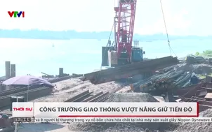 Công trường giao thông vượt nắng giữ tiến độ