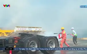 Robot tham gia diễn tập xử lý cháy pin lithium