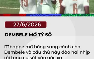 Dembele dứt điểm cực hay mở tỷ số của trận đấu