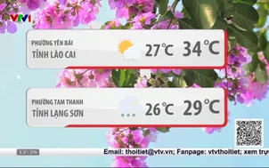 Bản tin thời tiết 12h30 - 05/7/2026