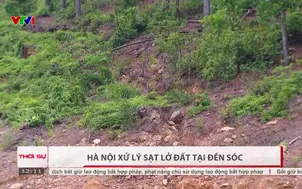 Hà Nội xử lý sạt lở đất tại Đền Sóc