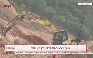 Xử lý sạt lở trên Quốc lộ 24