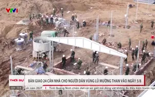 Bàn giao 24 căn nhà cho người dân vùng lũ Mường Than vào ngày 5/8