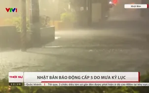 Nhật Bản báo động cấp 5 do mưa kỷ lục 