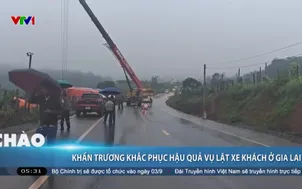 Khẩn trương khắc phục hậu quả vụ lật xe khách ở Gia Lai