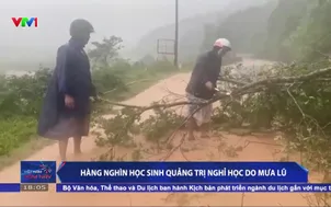 Hàng nghìn học sinh Quảng Trị nghỉ học do mưa lũ