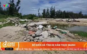Bờ biển Hà Tĩnh bị xâm thực mạnh