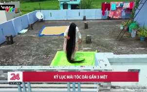 Kỷ lục mái tóc dài gần 3 mét