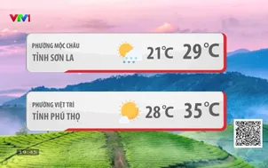 Bản tin thời tiết 19h45 - 30/9/2026