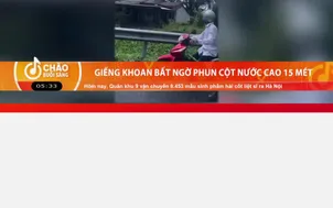 Vĩnh Long: Giếng khoan bất ngờ phun cột nước cao 15m