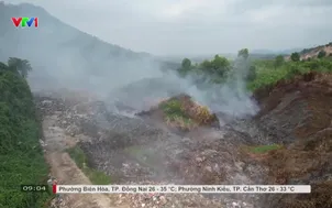 Bãi rác cháy âm ỉ gần một tháng, ảnh hưởng đến cuộc sống người dân