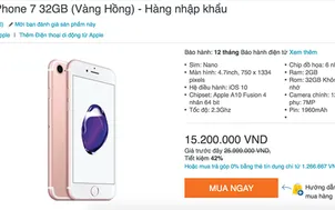 iPhone 7 giảm giá kỷ lục, ngang giá iPhone 6S