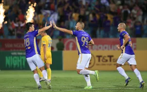 Vòng 10 VĐQG Night Wolf V.League 1-2022: Chùm ảnh Hà Nội – Sông Lam Nghệ An
