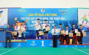 Bế mạc Giải vô địch cầu lông các cây vợt thiếu niên, trẻ xuất sắc Quốc gia 2025

