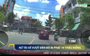 Nữ tài xế vượt đèn đỏ bị phạt 19 triệu đồng 