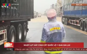Ngập lụt gây chia cắt Quốc lộ 1 qua Gia Lai
