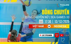 Lịch thi đấu và trực tiếp bóng chuyền nữ SEA Games 33 hôm nay 12/12: Nữ Việt Nam gặp Indonesia