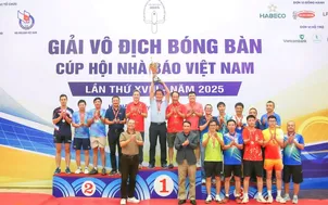 Bế mạc Giải vô địch bóng bàn Cúp Hội Nhà báo Việt Nam 2025: Dấu ấn ngày hội thể thao gắn kết giới báo chí