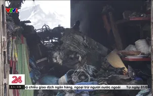 Cháy chợ Xanh Định Công, nhiều gian hàng bị thiêu rụi