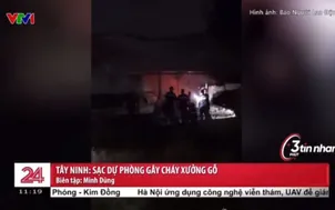 Tây Ninh: Sạc dự phòng gây cháy xưởng gỗ 