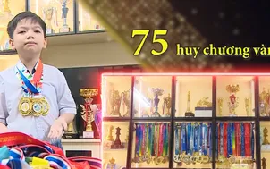 Cậu bé 11 tuổi giành hơn 100 huy chương cờ vua