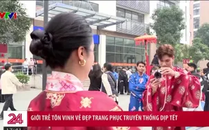 Giới trẻ tôn vinh vẻ đẹp trang phục truyền thống dịp Tết