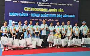 Phường Xuân Hòa tổ chức thành công Giải Pickleball Xuân Hòa "Mừng Đảng – Mừng Xuân Bính Ngọ 2026"