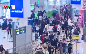 Cảng hàng không Nội Bài đạt đỉnh lưu lượng khách dịp Tết