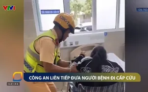 Công an liên tiếp đưa người bệnh đi cấp cứu