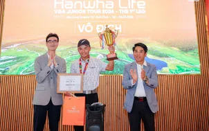 Nguyễn Văn Hoà vô địch chặng 1 VGA Junior Tour 2026
