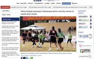 Truyền thông quốc tế ấn tượng về Giải bóng đá nữ dân tộc thiểu số Cúp VTV5