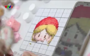 Nghệ thuật đính hạt pixel thu hút giới trẻ