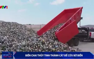 Biến chai thủy tinh thành cát để cứu bờ biển