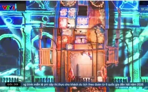 Trình diễn 3D mapping tái hiện hành trình 50 năm Thành phố mang tên Bác 