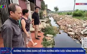 Đường thi công dang dở ảnh hưởng đến cuộc sống người dân 